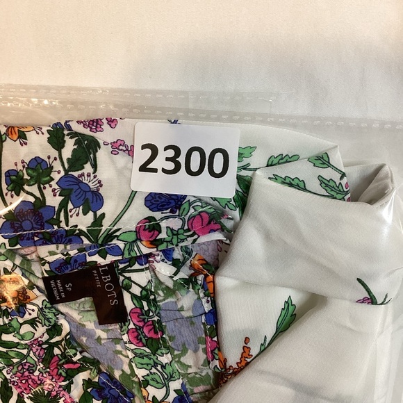 Talbots Floral Print Ruffle Trim Blouse - Picture 7 of 8